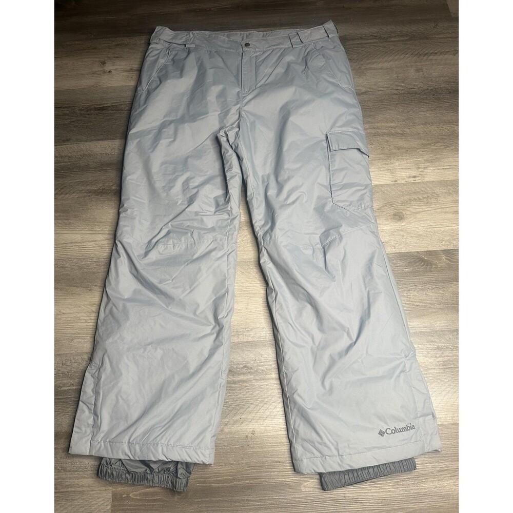Columbia Men’s Size XL Cool Gray Insulated Ski Snowboard Pants Cargo Pocket